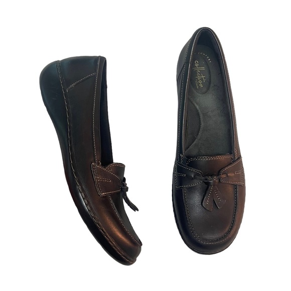 Clarks Ashland Bubble Slip-On Black Loafer Comfort Flats Women’s Size 12 N - Picture 12 of 14